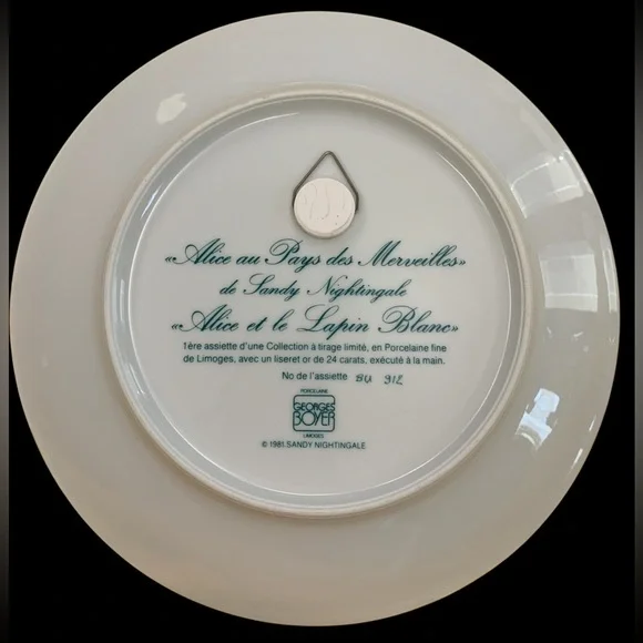 Limoges, Alice in Wonderland collection Limited Edition, Plate #1 - Picture 4 of 5